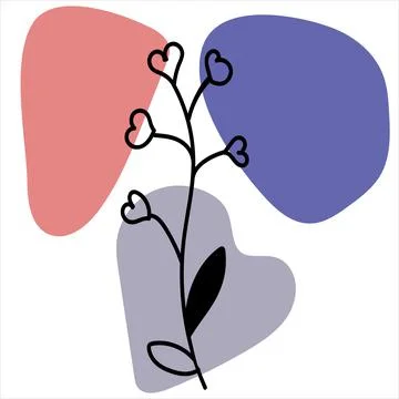 Botanic line art. Stock Illustration