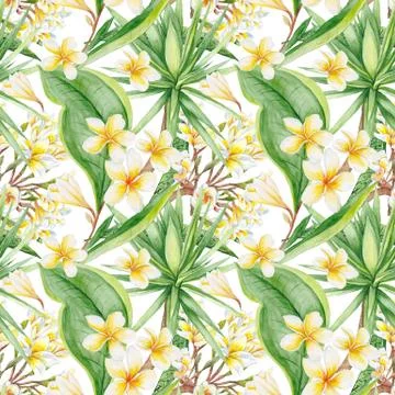 Botanic Tropical Pattern Stock Illustration