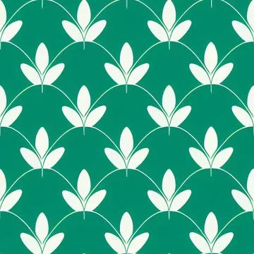 Botanical abstract seamless pattern. Minimalism, cut out elements, tile Stock Illustration
