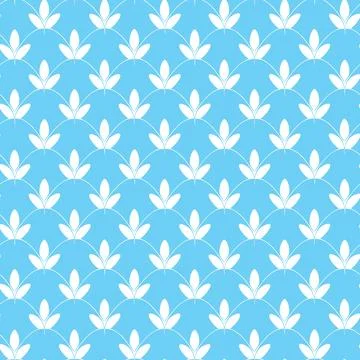 Botanical abstract seamless pattern. Minimalism, cut out elements, tile Illustrazione stock