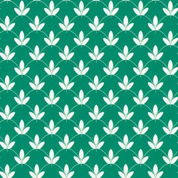 Botanical abstract seamless pattern. Minimalism design, cut out elements, t.. Illustrazione stock