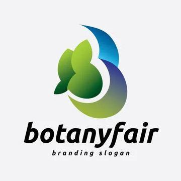 Botanical B Logo Stock Illustration