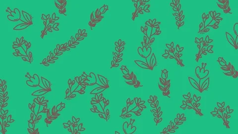 Botanical Bliss - A Seamless Pattern of Delicate Greenery. Stock Footage 321856289
