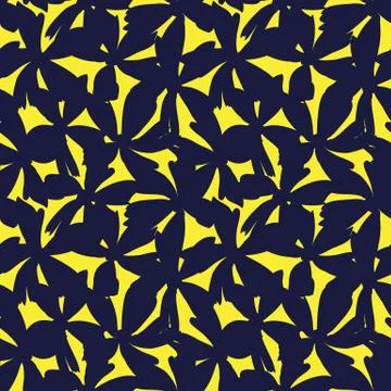 Botanical brushstroke floral seamless pattern Stockillustratie