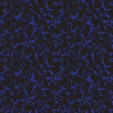 Botanical brushstroke floral seamless pattern Stockillustratie