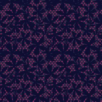 Botanical brushstroke floral seamless pattern with dotted background Illustrazione stock
