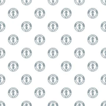Botanical cactus pattern vector seamless 스톡 일러스트