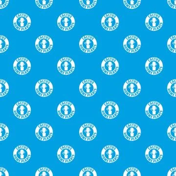 Botanical cactus pattern vector seamless blue Illustrazione stock