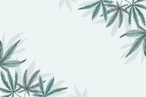 Botanical cannabis leaf background Stock Illustration