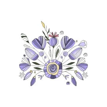 Botanical composition. Vector. Stock Illustration