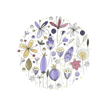 Botanical composition. Vector. Stock Illustration