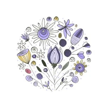 Botanical composition. Vector. Stock Illustration