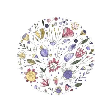 Botanical composition. Vector. Stock Illustration