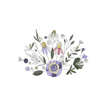 Botanical composition. Vector. Stock Illustration