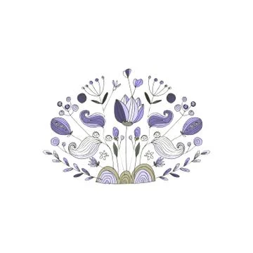 Botanical composition. Vector. Stock Illustration