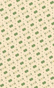 Botanical contour pattern outline tile texture in peach tea, honey latte, m.. Stock Illustration