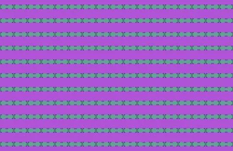 Botanical contour pattern outline tile texture in hot pink, violet, indigo, deep Stock Illustration