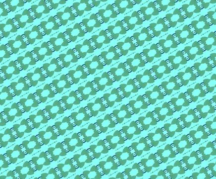 Botanical contour pattern pattern texture with ice white, vibrant blue, deep cob Stock Illustration