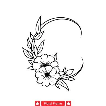 Botanical Elegance Vector Set  Intricately Crafted Floral Frames for Stunni.. Stock Illustration
