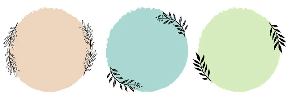 Botanical floral frames design elements hand drawn vector Stockillustratie