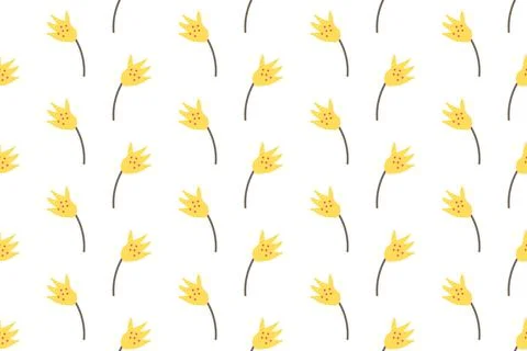 Botanical floral seamless pattern. Vector flower repeat textile Stock Illustration