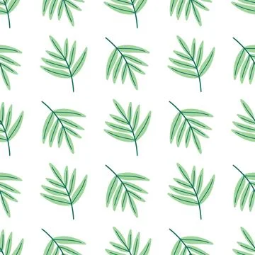 Botanical foliage seamless pattern Stock Illustration