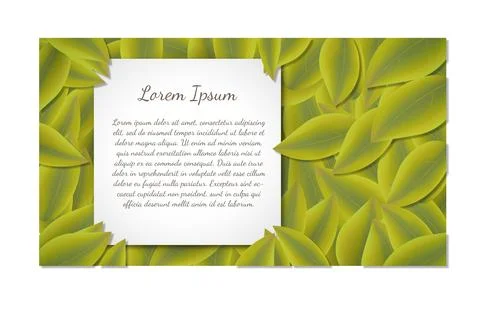 Botanical Frame Template with Blank Space. Stock Illustration