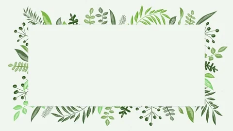 Botanical Frame with White Border Seamless Loop 스톡 동영상 331416706