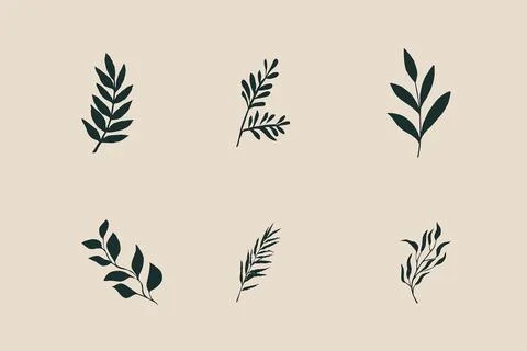 Botanical hand drawn vector illustration set Stock Illustration