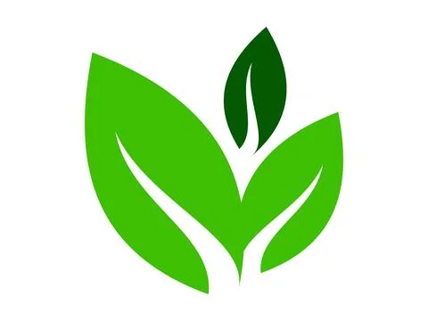 Botanical Leaf Icon Modern Style Stock Illustration
