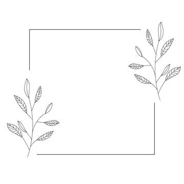 Botanical leafes frame. Vector Illustration. Frames, Circles Stock Illustration