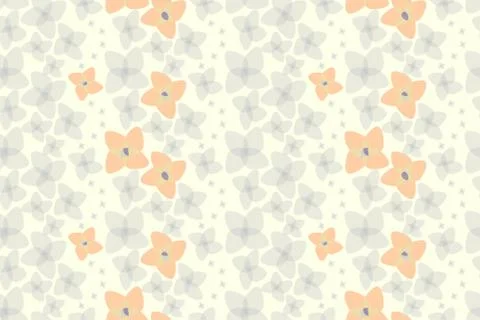 Botanical Motifs seamless vector texture. Little flowers Stock Illustration