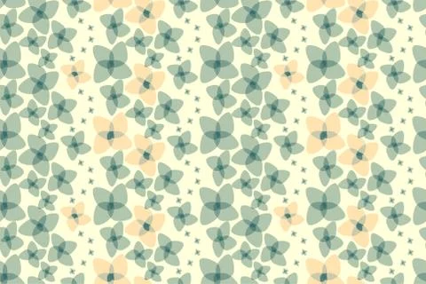 Botanical Motifs seamless vector texture. Little flowers Stock Illustration