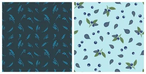 Botanical patterns Stock Illustration