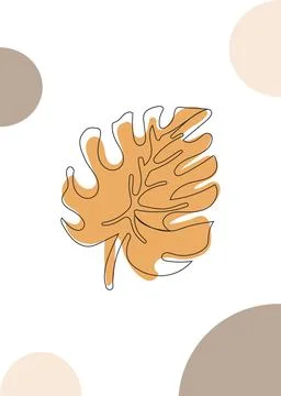 Botanical prints boho vector wall art trendy. Bohemian style with line art el Illustrazione stock