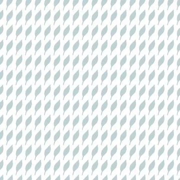 Botanical seamless pattern with blue leaf in geometric rows on white backgrou Stock Illustration