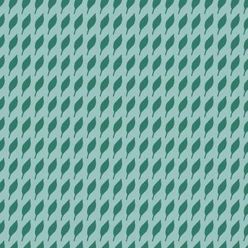 Botanical seamless pattern with green leaf in geometric rows on blue backgrou Stock Illustration