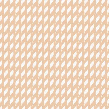 Botanical seamless pattern with one leaf in geometric rows on beige backgroun Stock Illustration