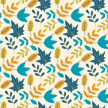 Botanical seamless pattern vector illustration Stock Illustration