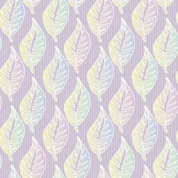 Botanical seamless vector pattern in pastel ombre Stock Illustration
