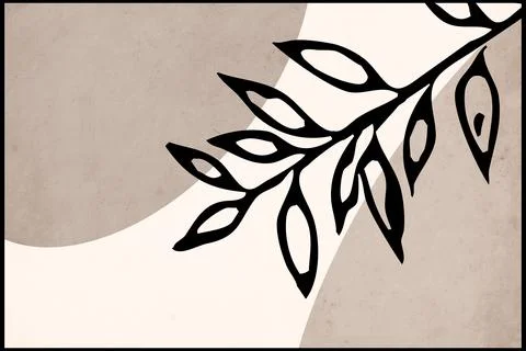 Botanical wall art. Stock Illustration