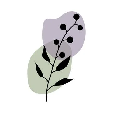 Botanical wall art vector Stock Illustration