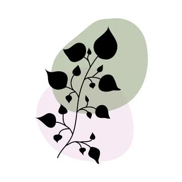 Botanical wall art vector Stock Illustration