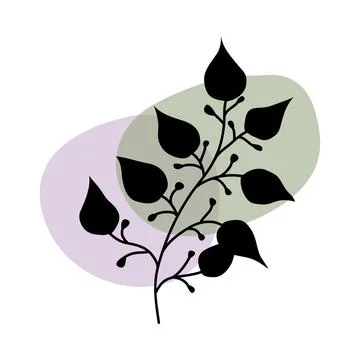 Botanical wall art vector Stock Illustration