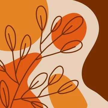Botanical wall art vector set. Stock Illustration