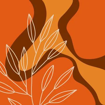 Botanical wall art vector set. Stock Illustration