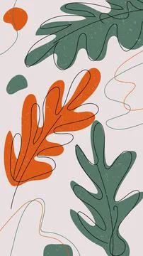 Botanical wall art vector set. Stock Illustration