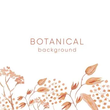 Botanical watercolor fields plants background suitable for Wedding Invitati.. Illustrazione stock