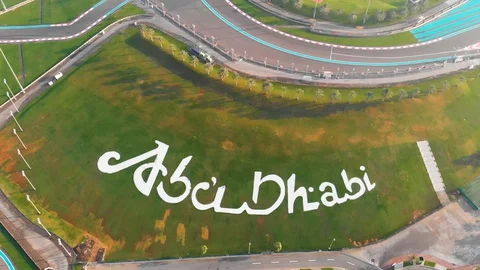 Botanical Work On Grass, Abu Dhabi Article Top View, 2K Resolution Stock Footage 129482544