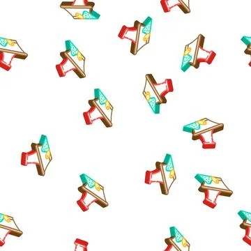 Botanicals olive leaf powde isometric icon seamless pattern イラスト素材